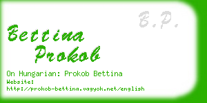bettina prokob business card